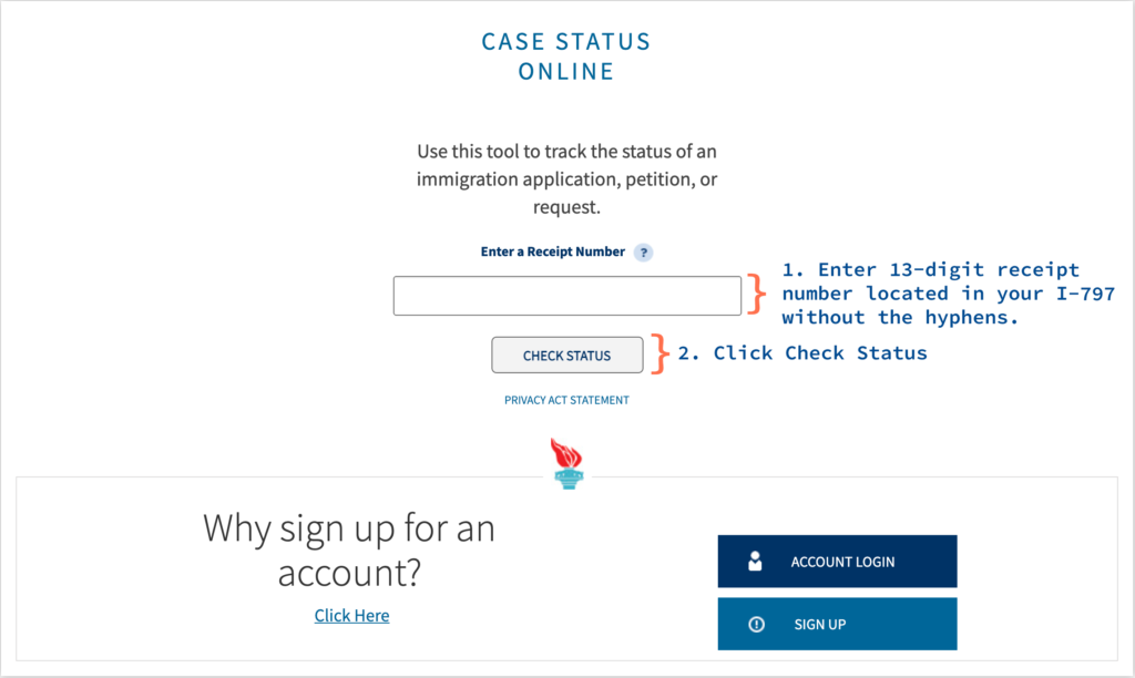 checking uscis case status 