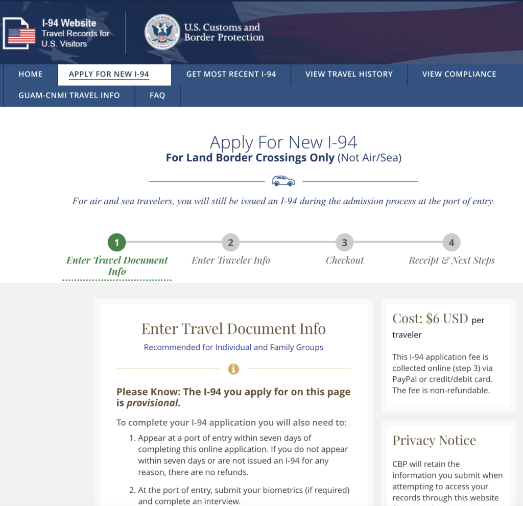 apply new i-94