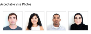 acceptable visa photo for green cards and visas