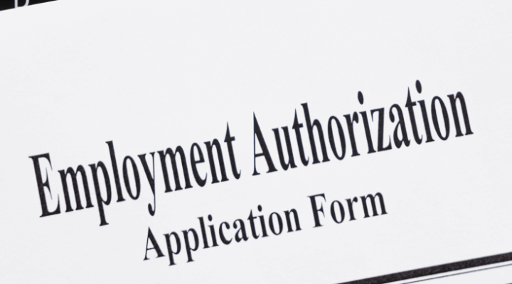 EAD form, symbolizing the DHS ending automatic EAD Renewal