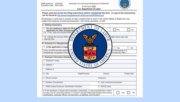 Department of Labor PERM processing back online