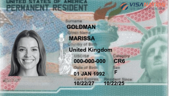 Green card approval of UK woman through marriage