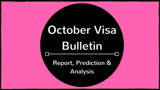 This graphic shows the October visa bulletin.