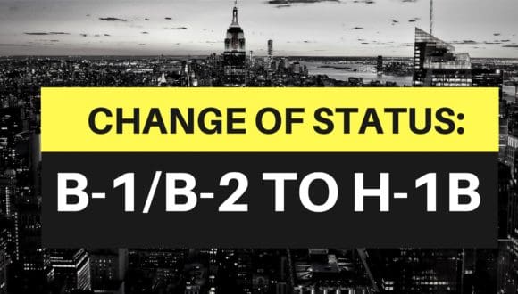 B2 to H1B visa change of status