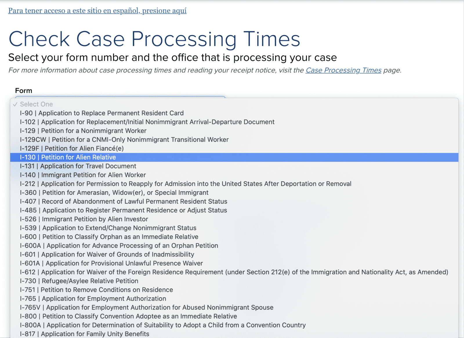 Service Request Uscis