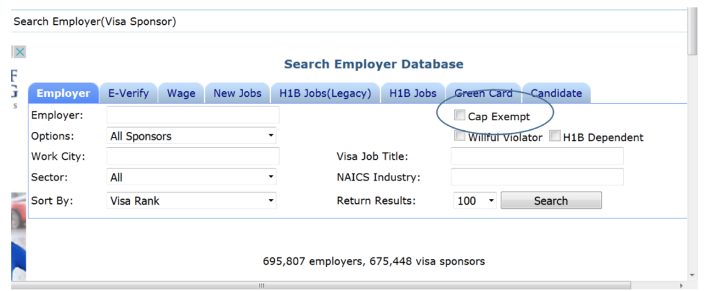 h1b cap exempt employer