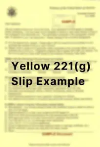 Yellow 221(g) Slip Example Photo
