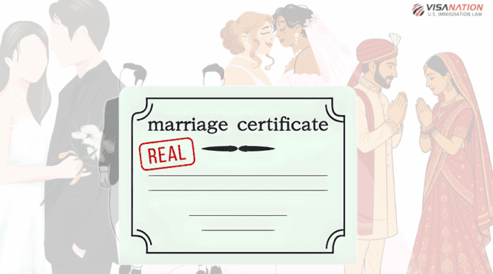 Real marriage certificate