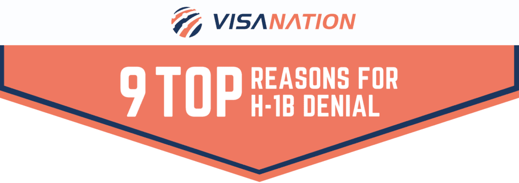 H-1B Visa Denial - Top Reasons Graphic
