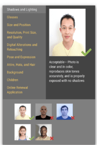 acceptable visa photo color