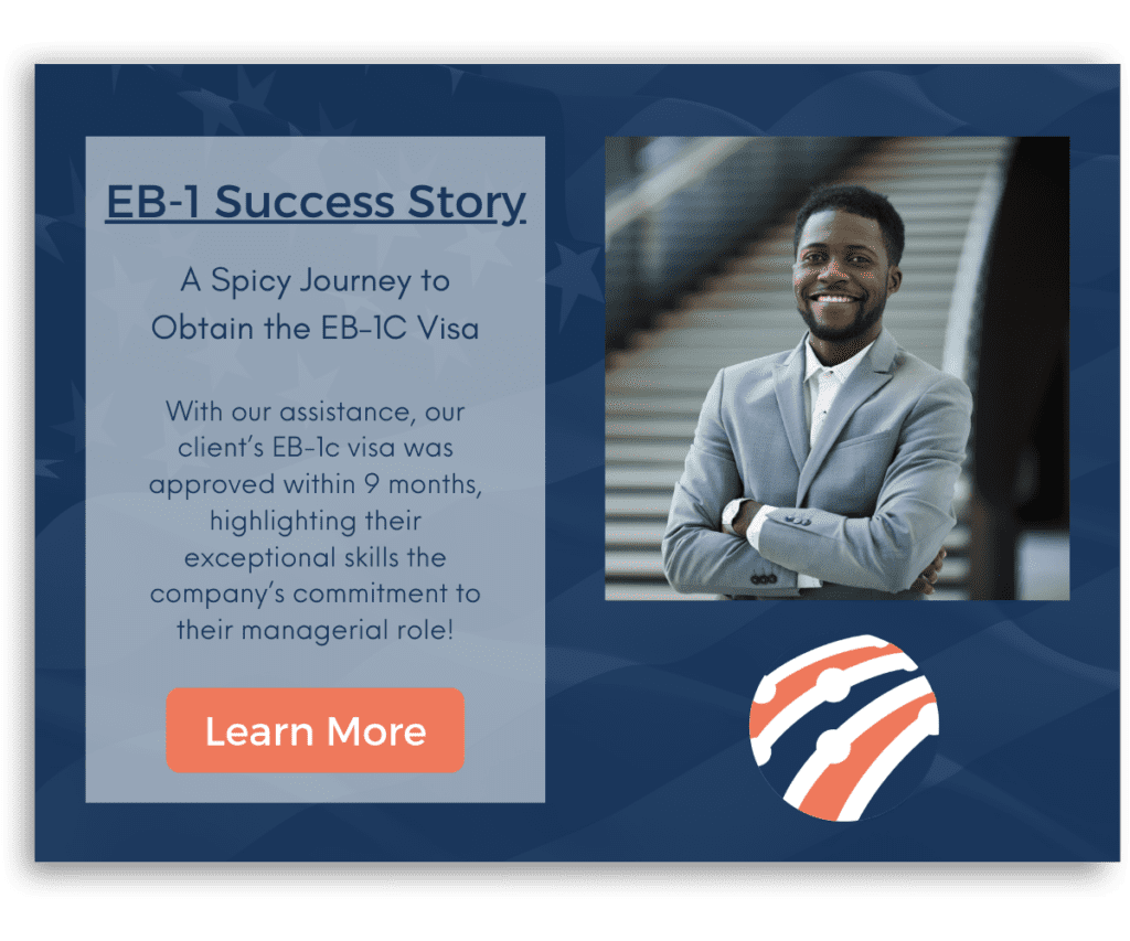 Intro to the success story about an EB-1 VisaNation oversaw.