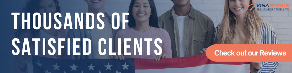 VisaNation Immigration Law Client Reviews Graphic