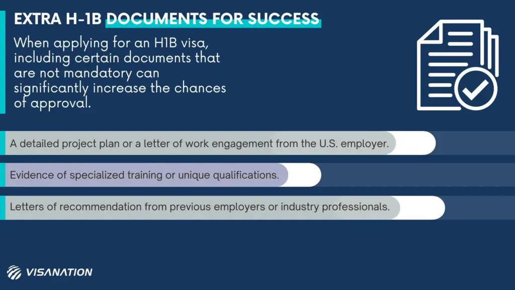 Required H-1B Visa Documents Tips Infographic