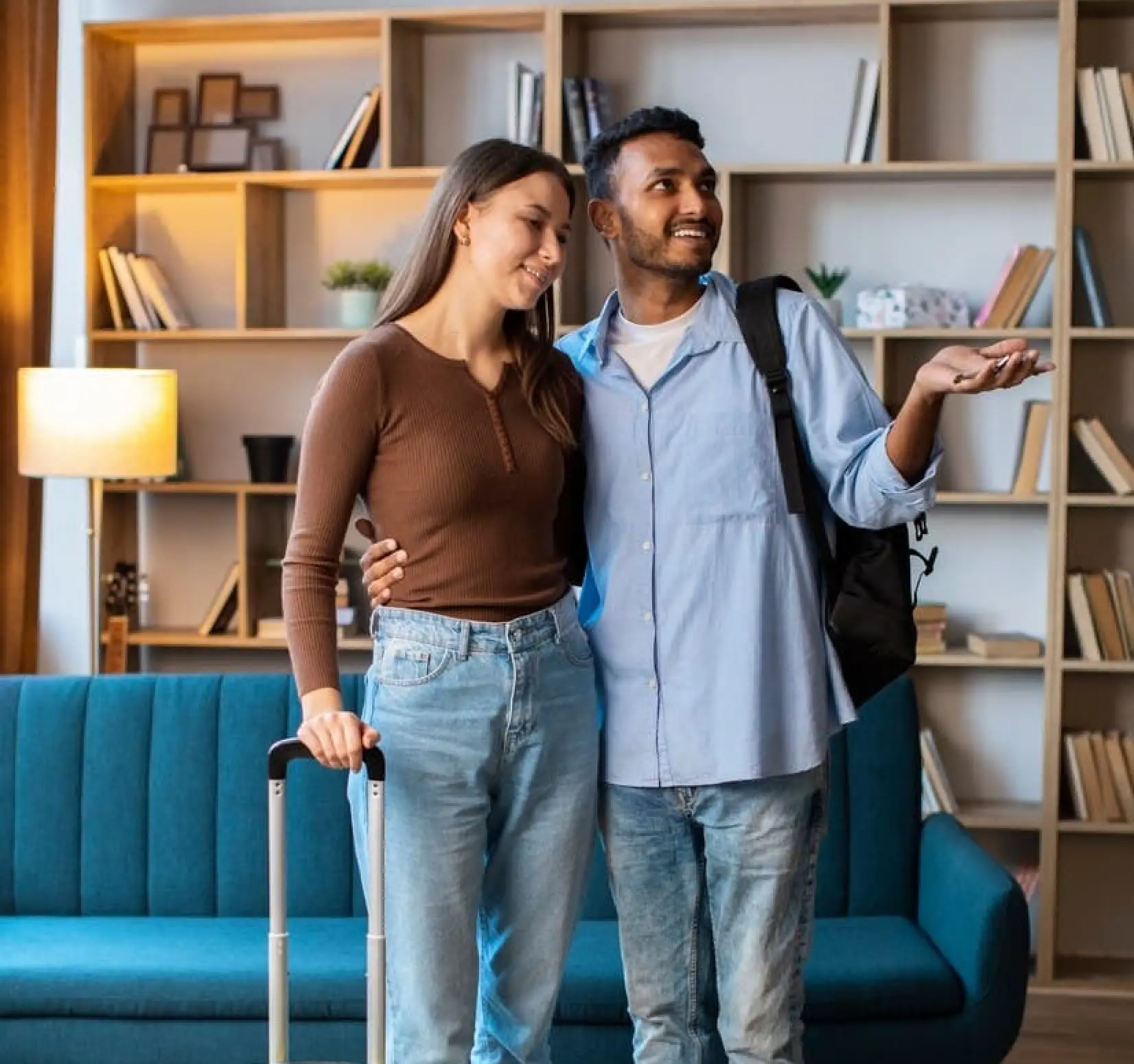 Engaged couple representing K-1 fiancé visa applicants