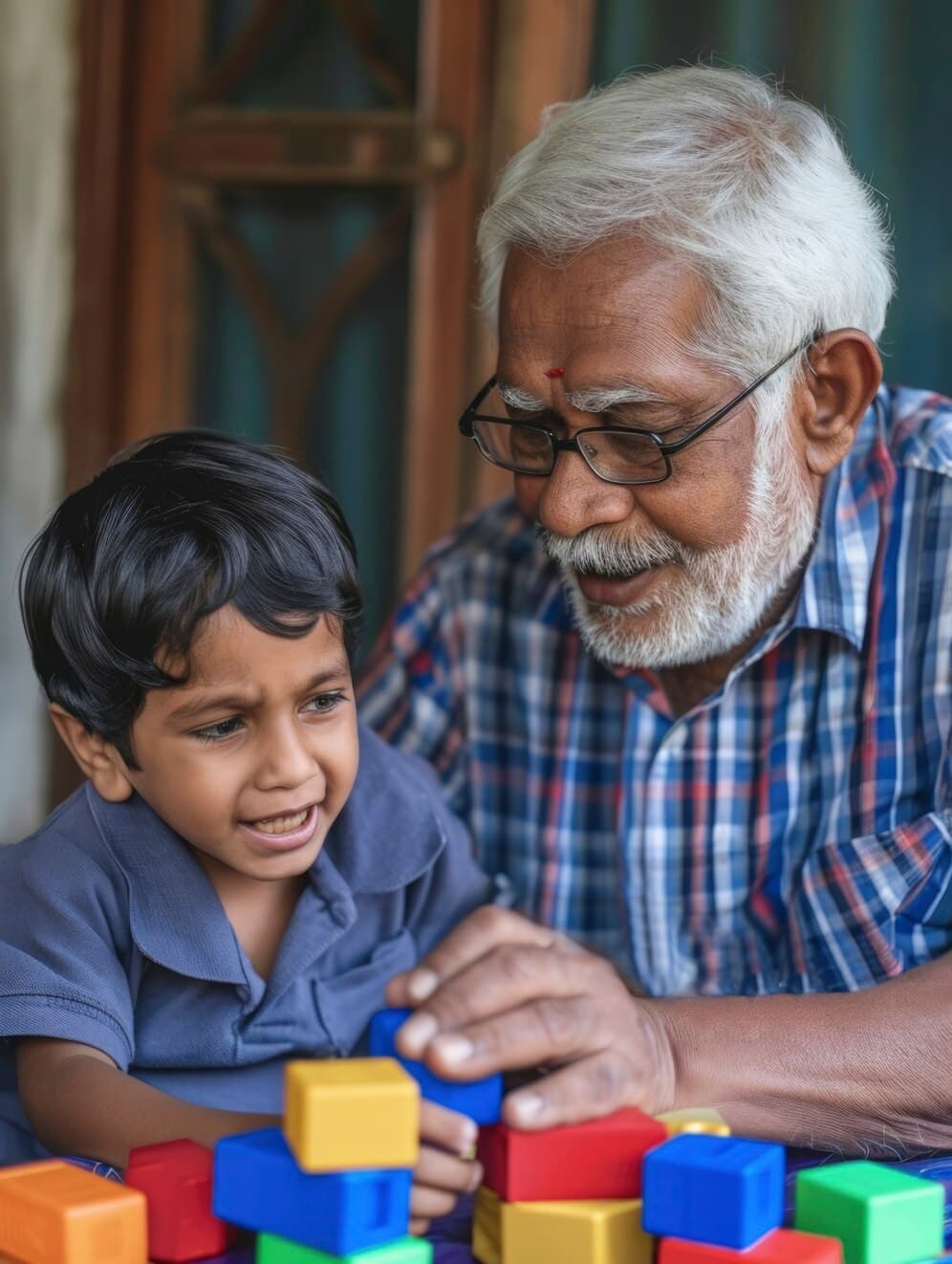 Parent and child playing together representing parent green card visa applicant