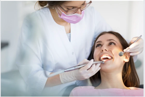 Dentist inspecting teeth representing green card options for foreign dentists