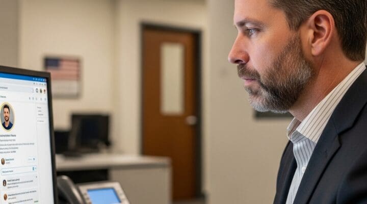 USCIS officer screening social media