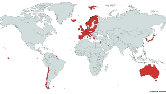 Visa Integrity Waiver Map