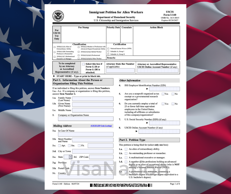File form I-140