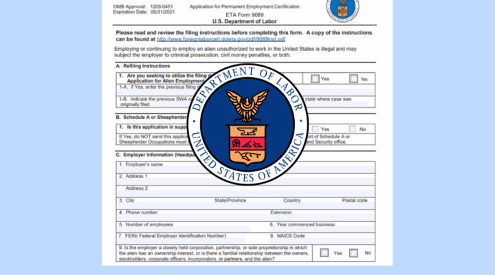 Department of Labor PERM processing back online