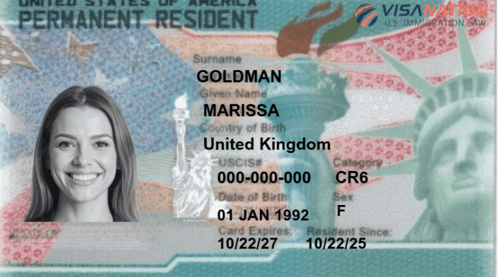 Green card approval of UK woman through marriage