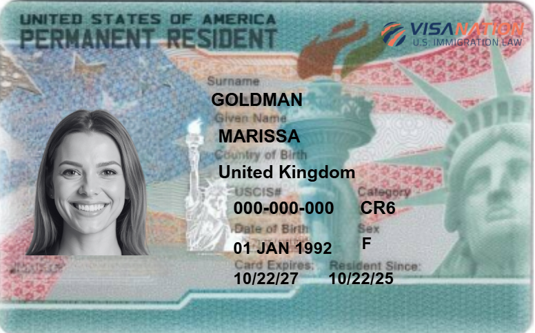 Green card approval of UK woman through marriage