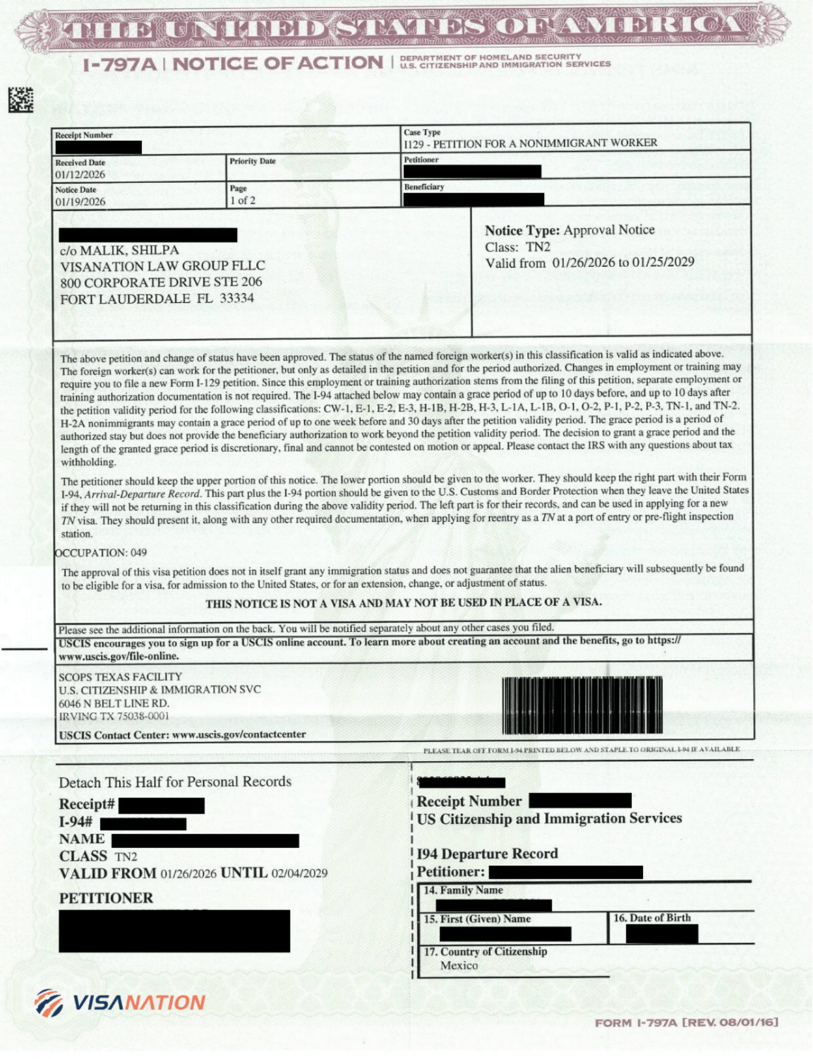 TN visa approval electrical Engineer